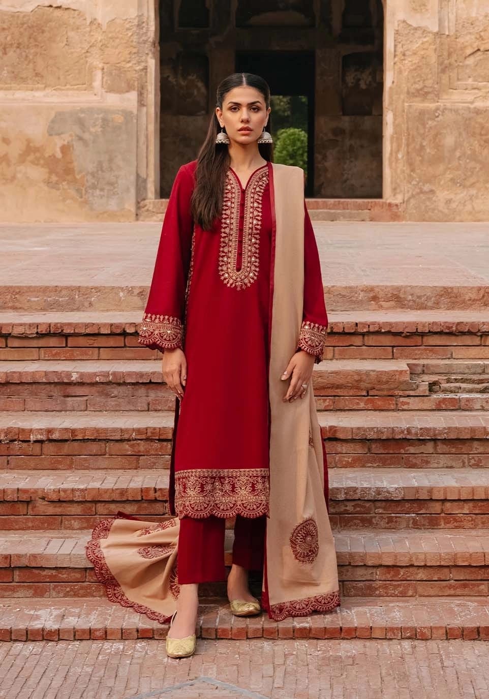 Zarqash — 3pc on emb Lawn with Chiffon  Emb Dopatta image 0