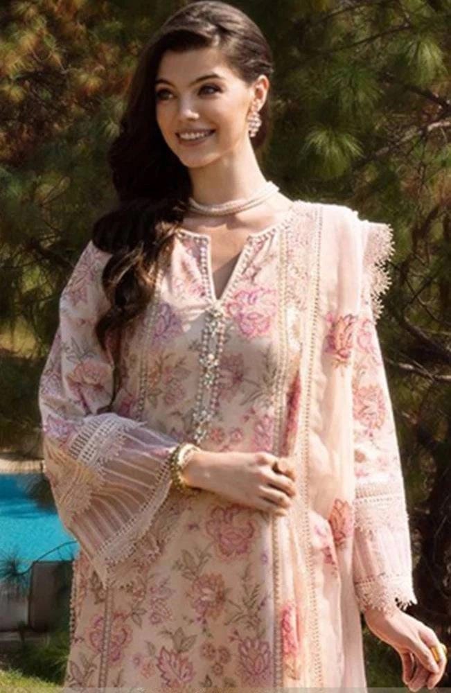 Bareeze — 3pc on emb Lawn with Chiffon  Emb Dopatta image 1