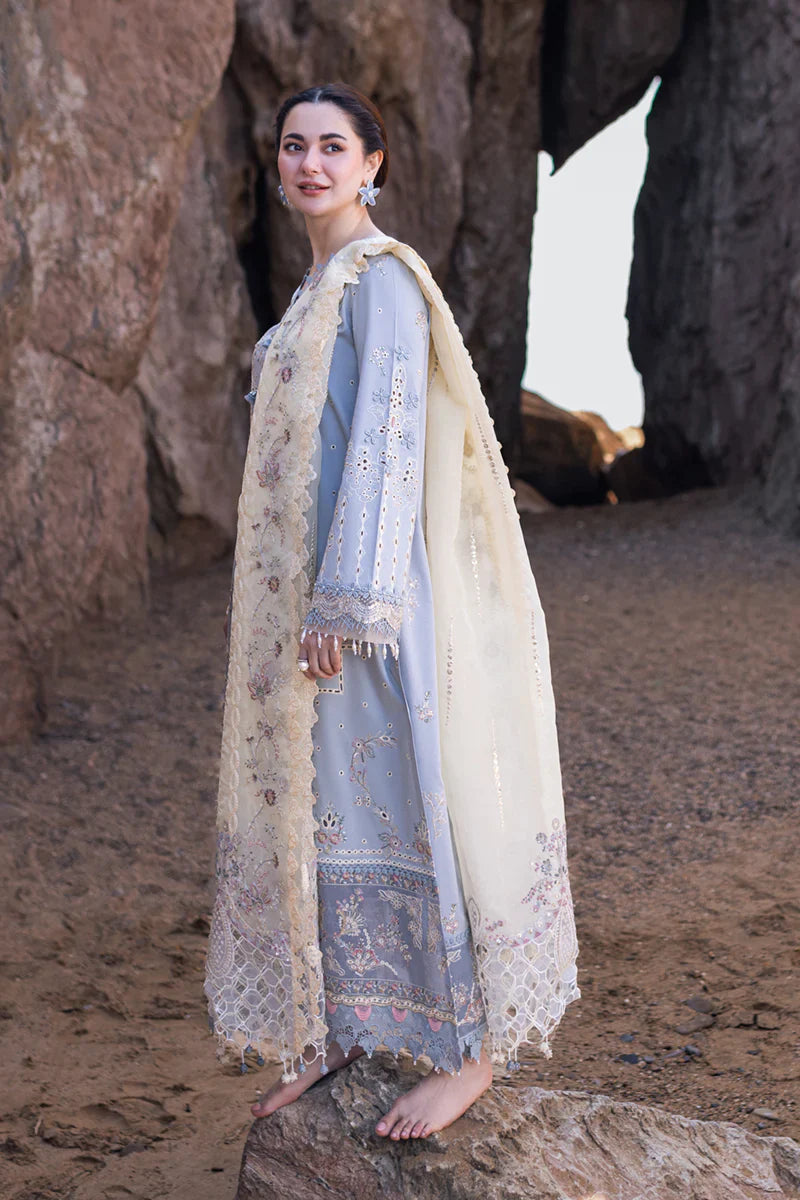 Qalamkar on Fine Quality Lawn with Organza Emb Dopatta