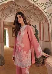 Chrimson on Fine Quality Lawn with Chiffon  Emb Dopatta
