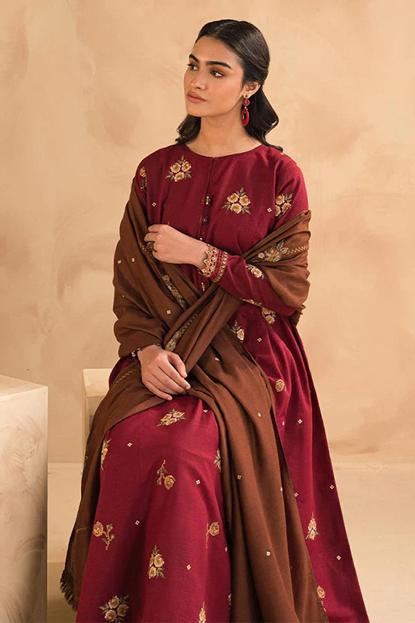 Baroque on Fine Quality Lawn with Chiffon Emb Dopatta