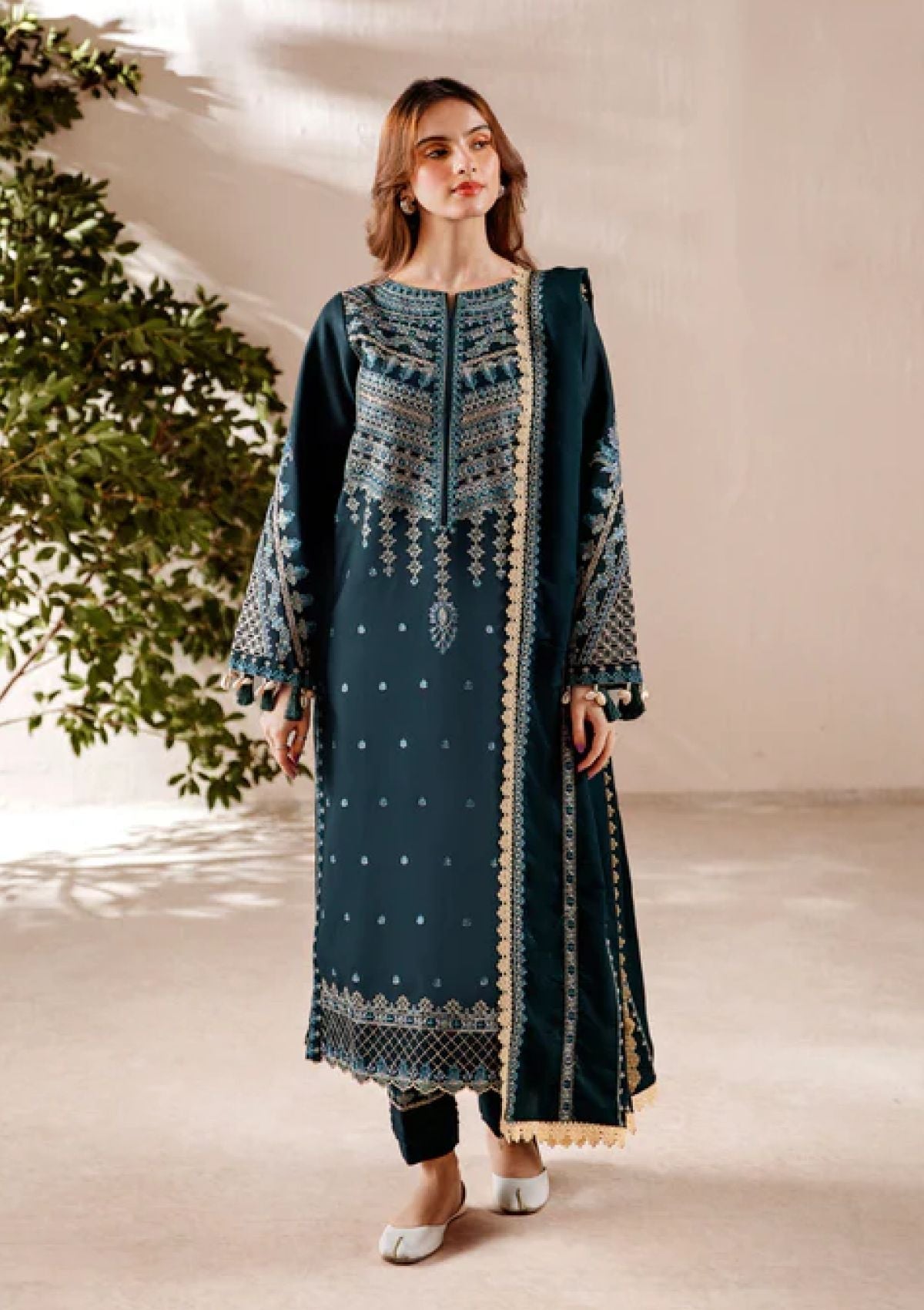 Florent on Fine Quality Lawn with Diamond printed Dopatta