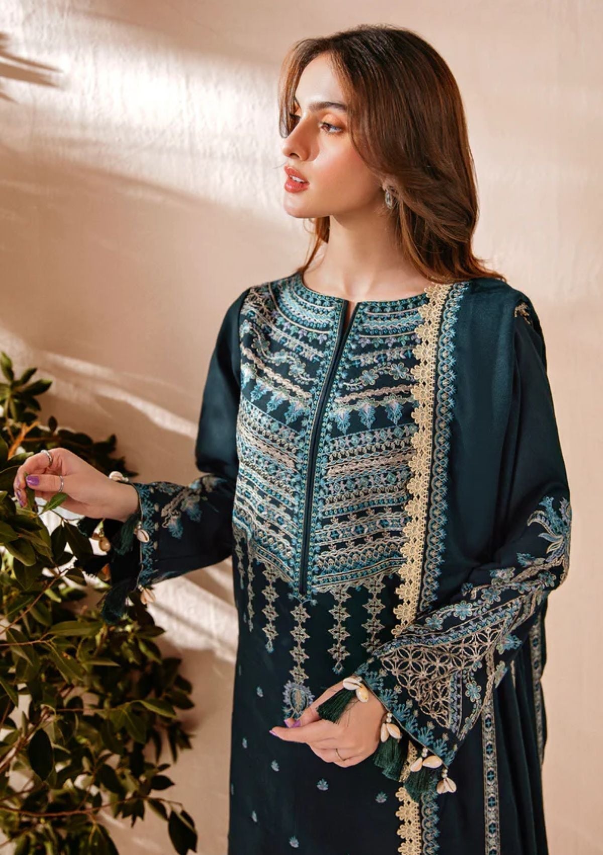 Florent on Fine Quality Lawn with Diamond printed Dopatta
