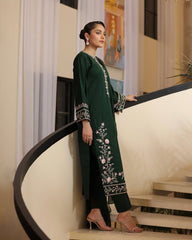 Batik on emb Lawn with plain trouser