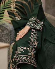 Batik on emb Lawn with plain trouser